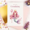 Personalizowana Kartka na urodziny dla dziewczynki z piękną syrenką - Cute Mermaid